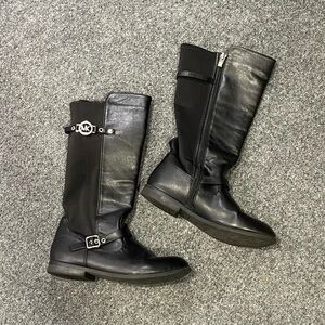 MK Xiamara Women's Black Leather Boots Sz 5